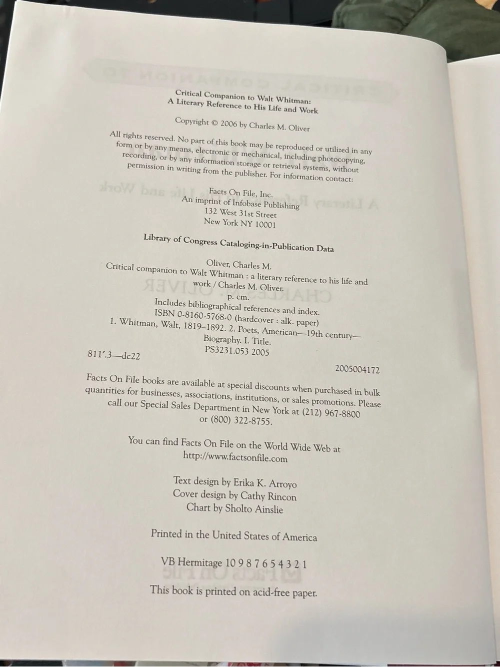 Source Unknown - Maroon & White Walt Whitman Reference Guide
